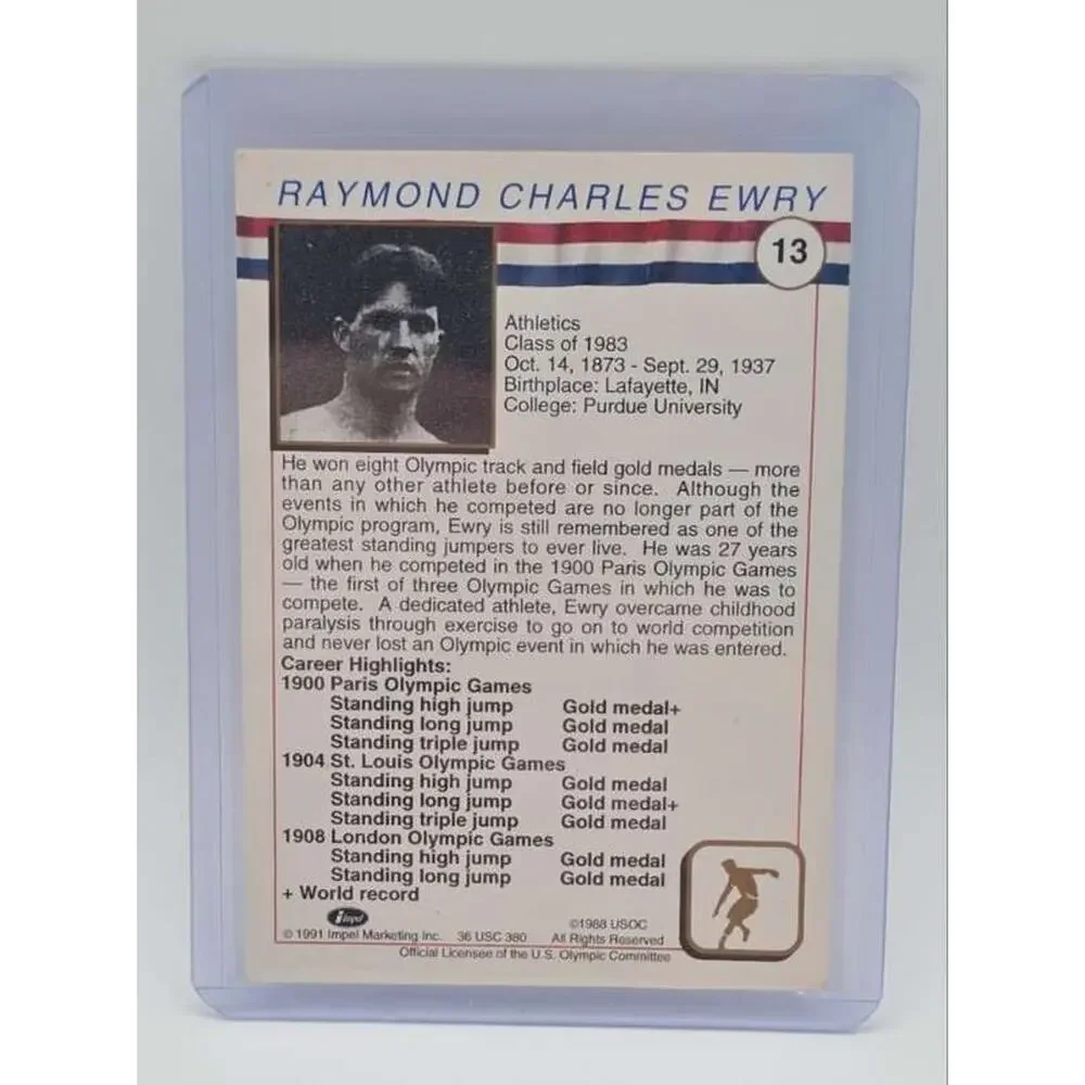 1991 Impel U.S. Olympic Hall of Fame #13 Ray Ewry Card